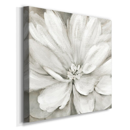 Elegant White Flower Oil Painting for Soft, Serene Home Decor