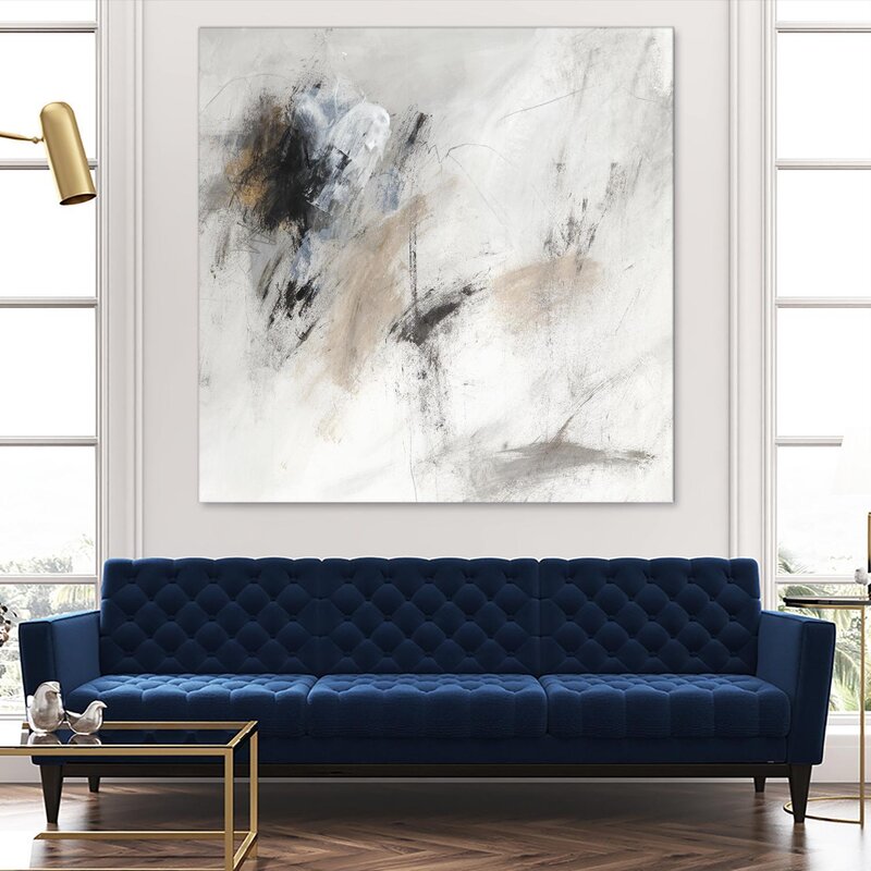 Abstract Serenity: Modern Oil Painting for Stylish Home Decor