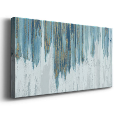 Tranquil Blue Abstract Oil Painting for Home Decor and Modern Art Lovers