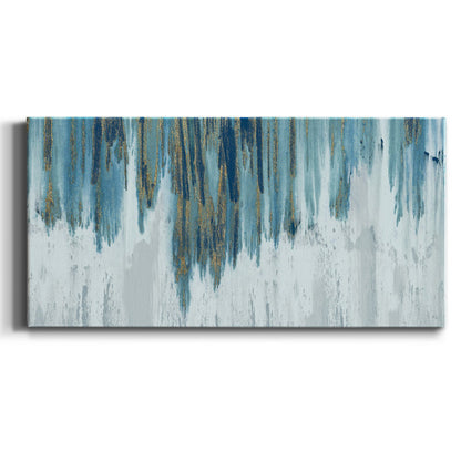 Tranquil Blue Abstract Oil Painting for Home Decor and Modern Art Lovers