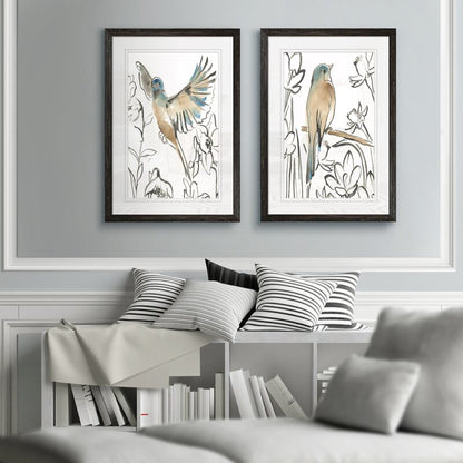 Enchanting Songbird Meadow Oil Painting Set