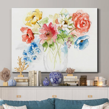 Vibrant Floral Delight: A Bright Spring Oil Painting for Your Home