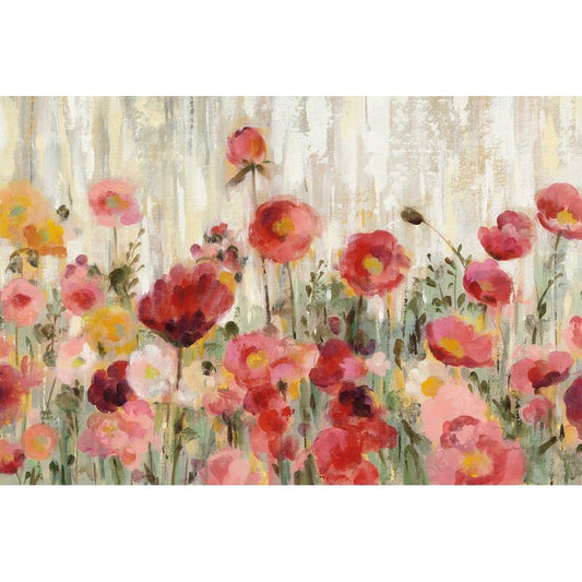 Vibrant Floral Landscape Oil Painting