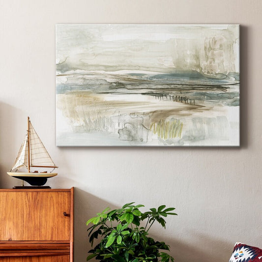 Tranquil Abstract Landscape Oil Painting for Modern Home Decor