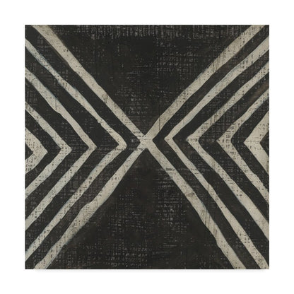Modern Black and White Geometric Oil Painting