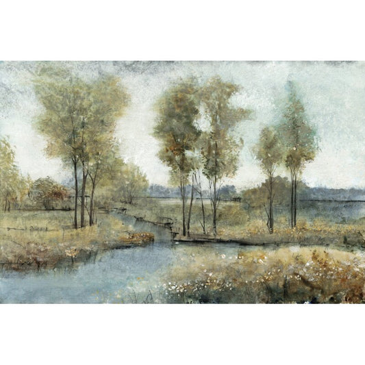 Tranquil Stream Landscape Oil Painting