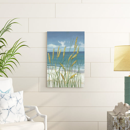 Summer Breeze: Serene Coastal Landscape Oil Painting