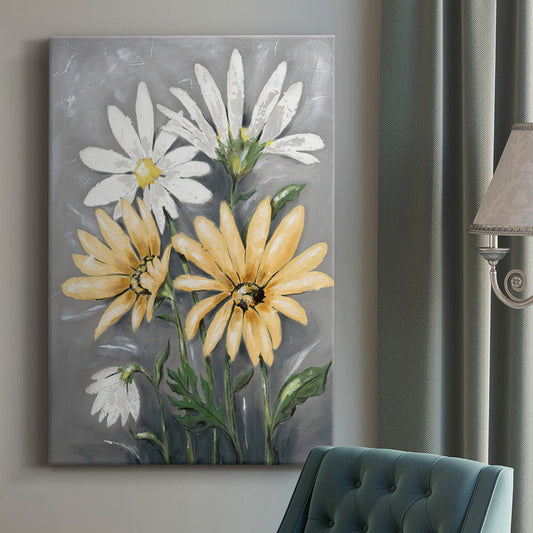 Bright Summer Daisies - Vibrant Floral Oil Painting for Home Decor