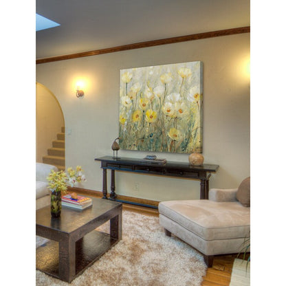 Radiant Yellow Flowers in Bloom - Summer Floral Oil Painting