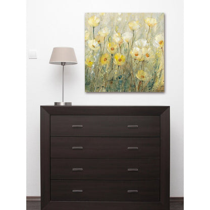 Radiant Yellow Flowers in Bloom - Summer Floral Oil Painting