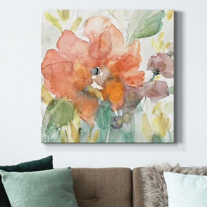 Vibrant Floral Elegance: Radiant Oil Painting of Bright Blossoms