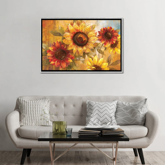 Vibrant Sunflower Oil Painting for Cheerful Home Decor
