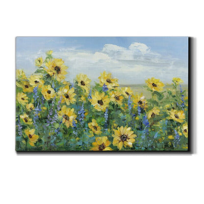 Vibrant Sunflower Field Oil Painting for Brightening Your Home Decor