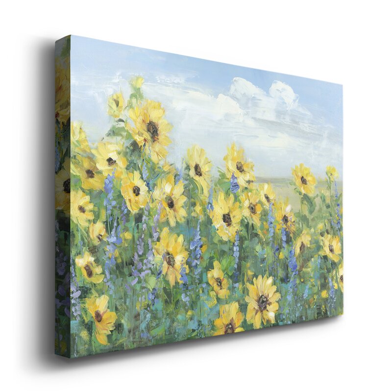 Vibrant Sunflower Field Oil Painting for Brightening Your Home Decor