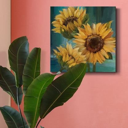 Vibrant Sunflower Oil Painting for Brightening Your Home Decor