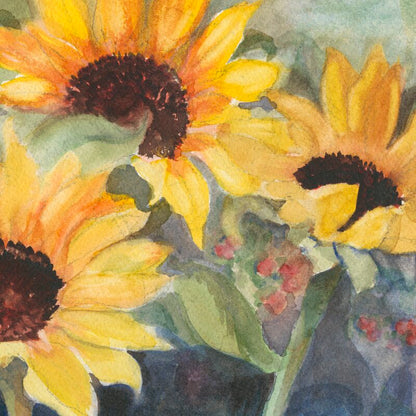 Vibrant Sunflowers Oil Painting Print