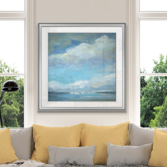 Tranquil Sunset Over Ocean - Serene Oil Painting for Home Decor