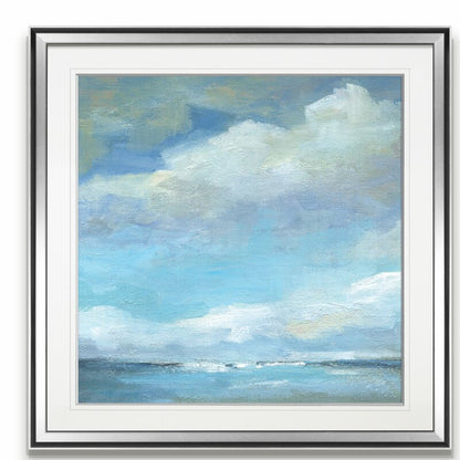 Tranquil Sunset Over Ocean - Serene Oil Painting for Home Decor