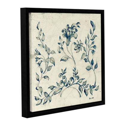 Elegant Floral Blue and White Oil Painting for Classic Home Décor