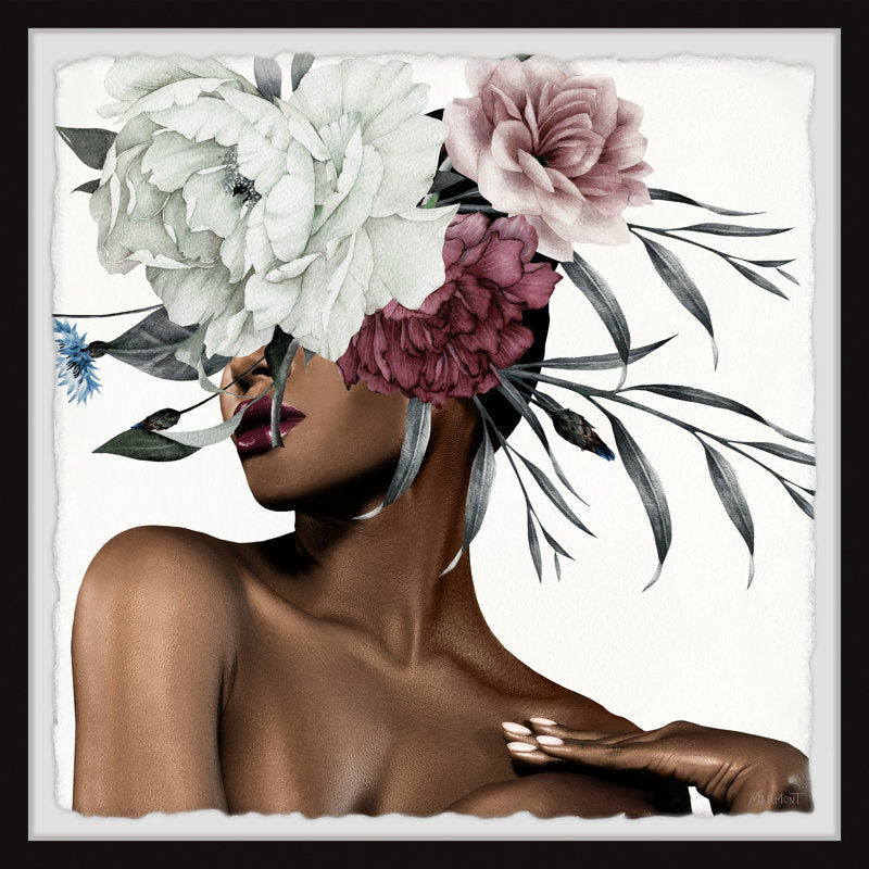 Floral Elegance: Vibrant Oil Painting of a Woman with Flowers