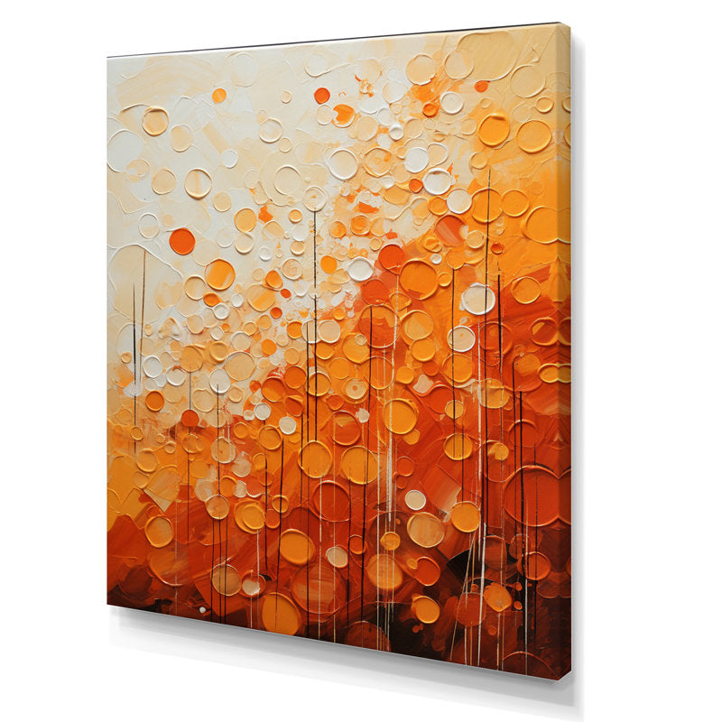 Vibrant Orange Abstract Oil Painting for Modern Home Decor