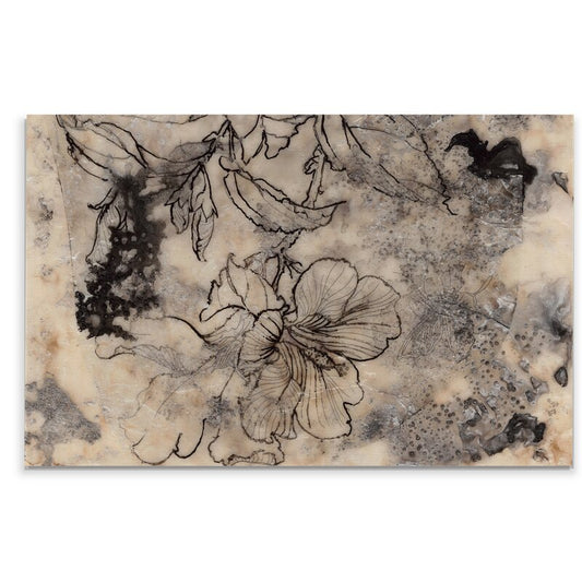 Floral Tattoo Art: Elegant Oil Painting for Modern Home Decor
