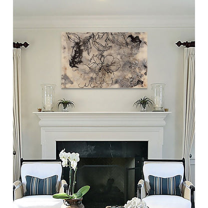 Floral Tattoo Art: Elegant Oil Painting for Modern Home Decor