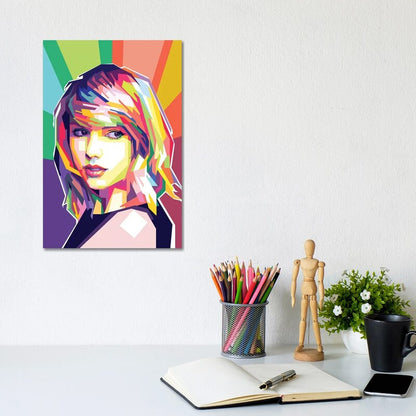 Vibrant Pop Art Portrait of Taylor Swift