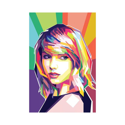 Vibrant Pop Art Portrait of Taylor Swift