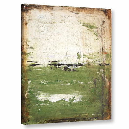Vibrant Green Landscape Abstract Oil Painting