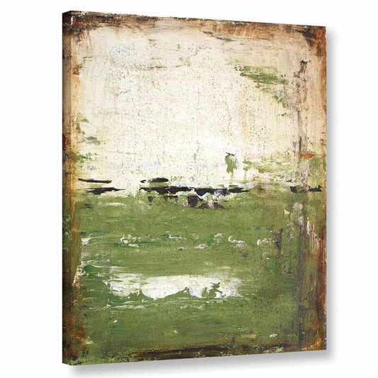 Vibrant Green Landscape Abstract Oil Painting