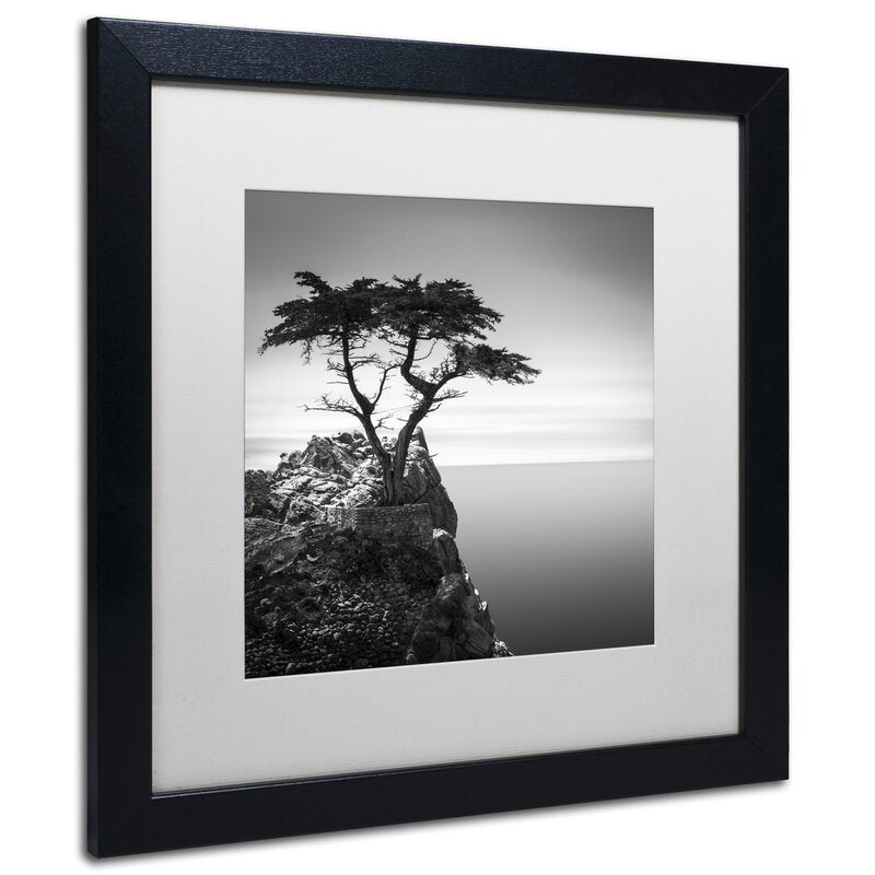 Serene Coastal Beauty: The Lone Cypress Oil Painting