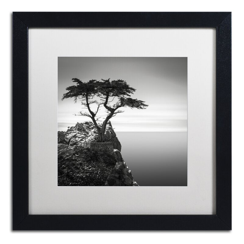 Serene Coastal Beauty: The Lone Cypress Oil Painting