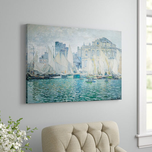 Claude Monet's The Museum at Le Havre - Beautiful Coastal Oil Painting