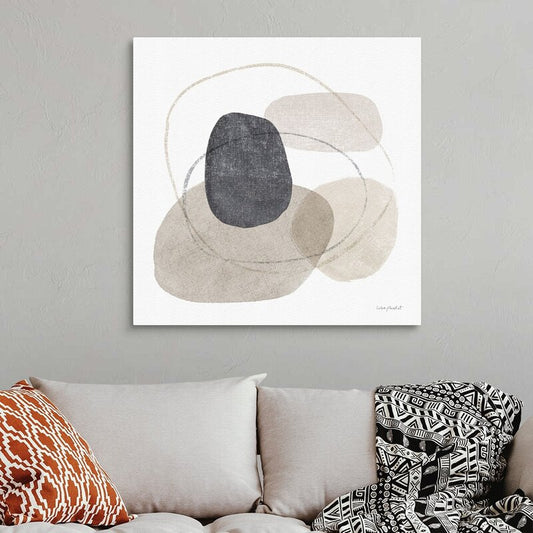 Modern Abstract Oil Painting with Neutral Tones