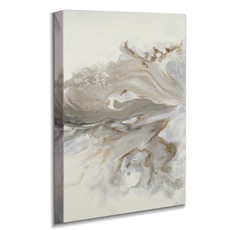 Serene Abstract Landscape Oil Painting with Earthy Tones