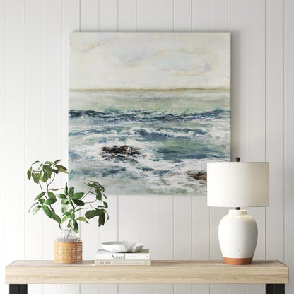 Coastal Serenity: Tidewater Oil Painting for Elegant Home Decor