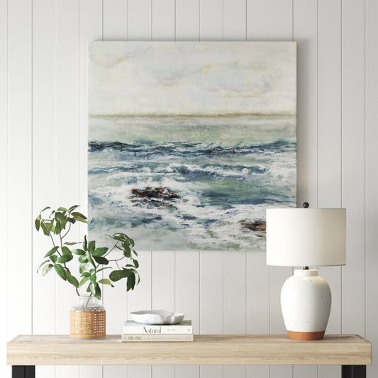 Coastal Serenity: Tidewater Oil Painting for Elegant Home Decor