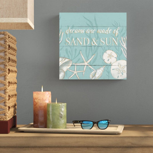 Coastal Dreams: Sand and Sun Inspirational Art Print