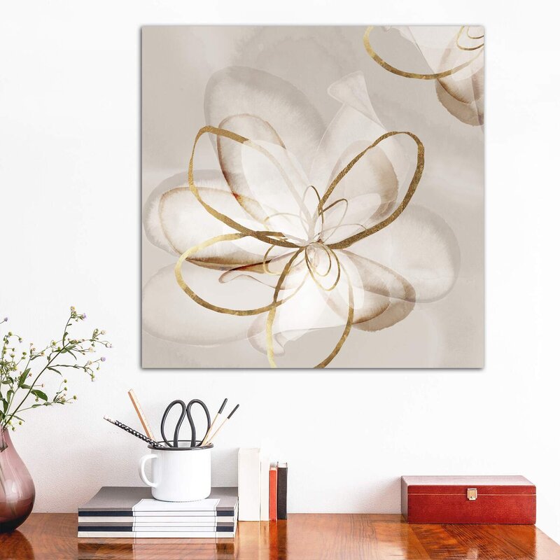 Elegant Floral Harmony - Contemporary Oil Painting