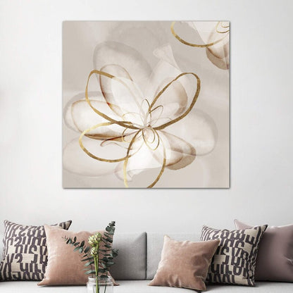 Elegant Floral Harmony - Contemporary Oil Painting