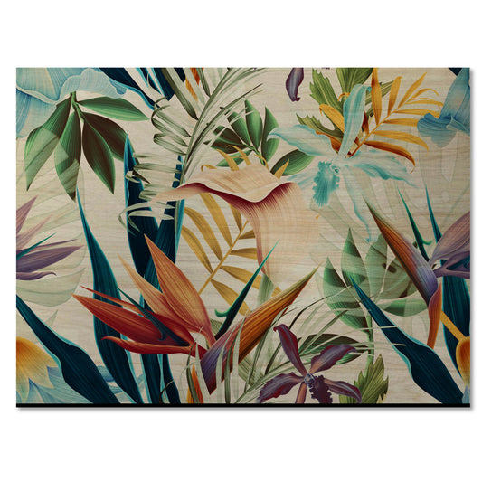 Tropical Vintage Floral Oil Painting for Bright and Elegant Home Decor