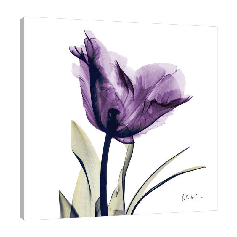Purple Tulip Oil Painting - Elegant Floral Art for Home Decor and Gift Ideas