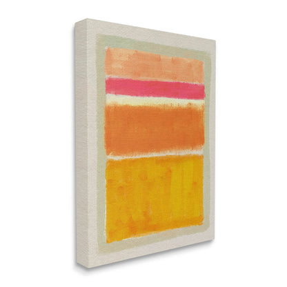 Vibrant Orange Stripes Abstract Oil Painting for Modern Home Decor