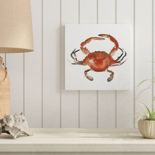 Crab Coastal Watercolor Art Print