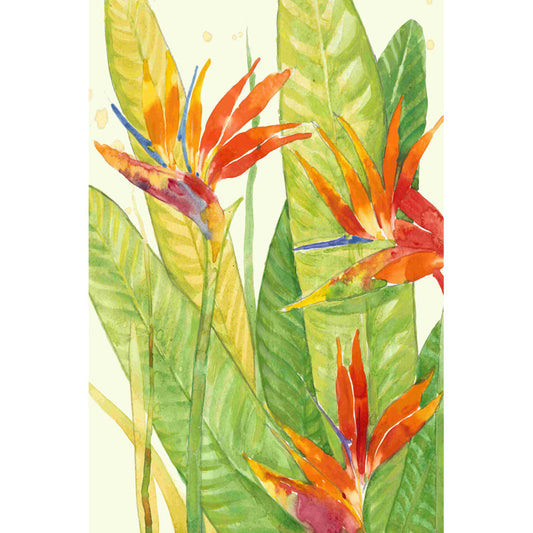 Tropical Bird of Paradise Flowers Oil Painting on Canvas