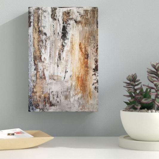 Weathered Abstract Landscape Oil Painting