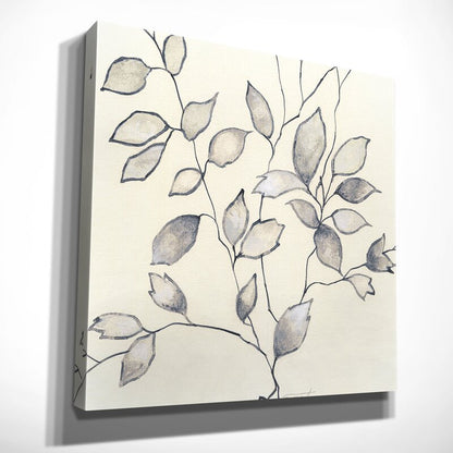 Elegant Monochrome Leaves Oil Painting for Modern Home Decor