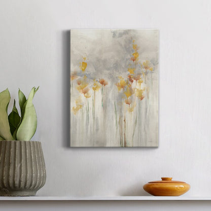 Whimsical Floral Harmony in Soft Pastels - Elegant Oil Painting for Your Home Decor