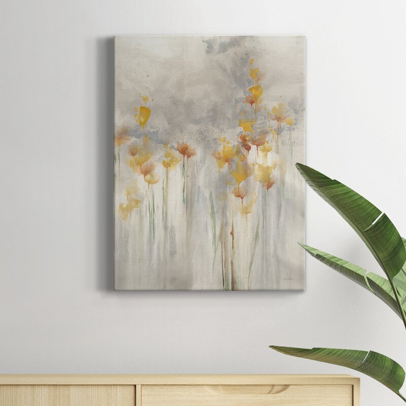 Whimsical Floral Harmony in Soft Pastels - Elegant Oil Painting for Your Home Decor